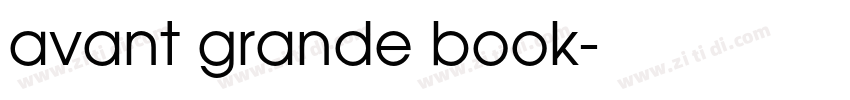avant grande book字体转换
